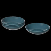 FÄRGKLAR Deep plate, glossy dark turquoise, 19 cm/ Pack of 4